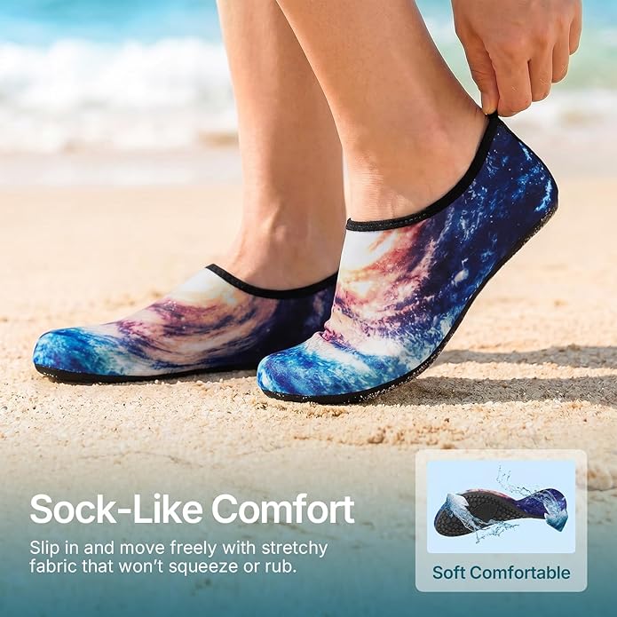 Water Shoes for Women Men Quick-Dry Aqua Socks Swim Beach Outfits Barefoot Yoga Exercise Wear Sport Accessories Pool Camping Must Haves River Hiking Adult Youth Size