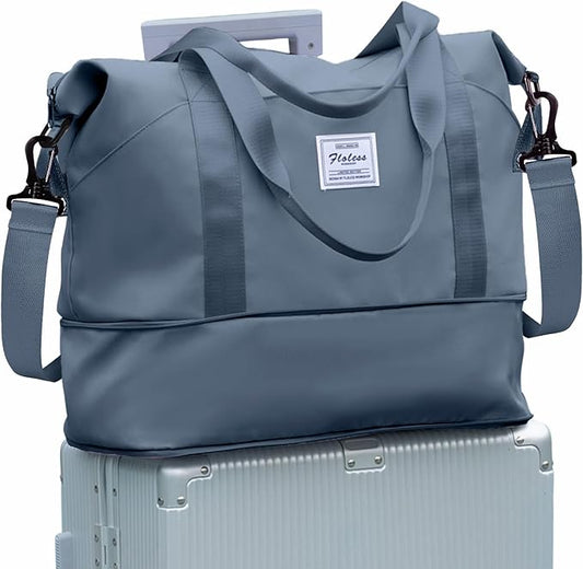 Travel Duffel Bag, Sports Tote Gym Bag, Shoulder Weekender Overnight Bag for Women