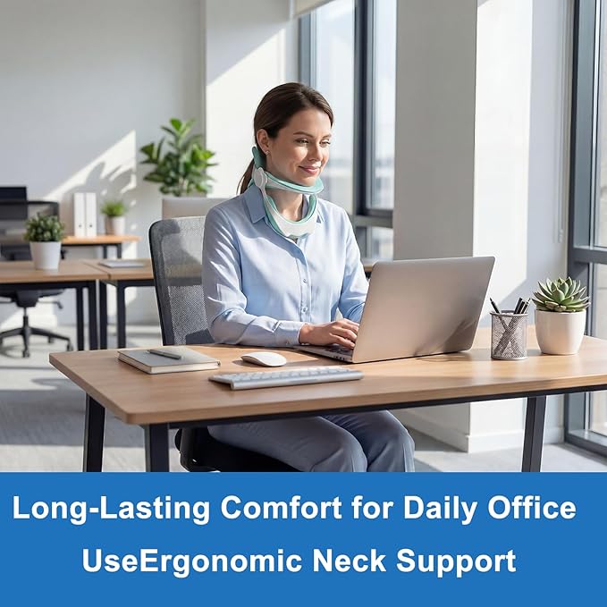 Neck Brace for Neck Pain and Support, 360°Adjustable Cervical Collar for Home Use, Neck Hump Corrector Neck Decompression Devices for Forward Head Neck Posture Corrector