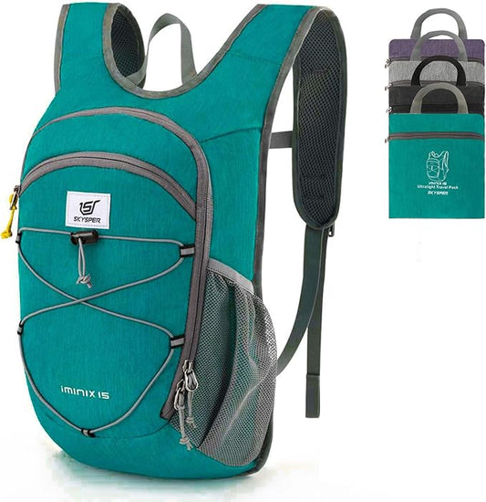 SKYSPER 15L/20L Foldable Hiking Backpack Lightweight Packable Travel Daypack with Chest Strap Small Folding Pack for Walking