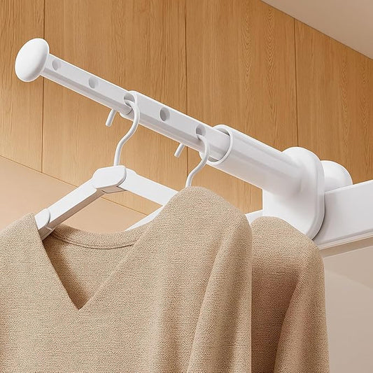 2 Pack Clothes Drying Rack for Travel Retractable Bar Laundry Hanger Portable Collapsible for Student Accommodation, Travel,Car,Suitcase (2)