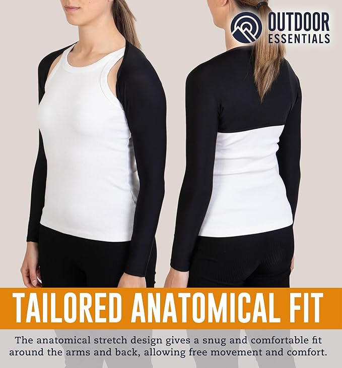 OutdoorEssentials Arm Sleeves for Women - Golf UV Shawl with Sleeves - Workout Shrug Bolero - Arm Tights for Sun Protection