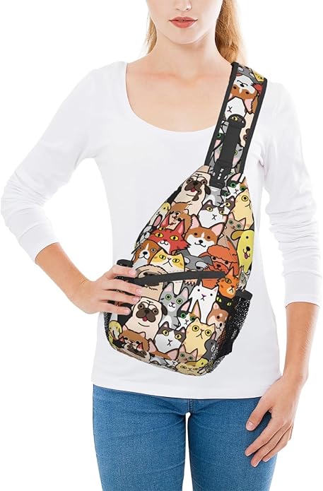 Sling Backpack Unisex Crossbody Chest Bag Shoulder Chest Bag For Women Men Hiking Travel