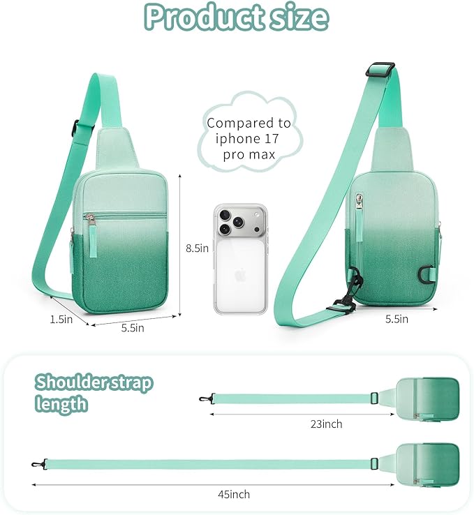 Birthday Gifts for 8 9 10 11 12 Year Old Teens Girls Kids, Fanny Pack Crossbody Bag Sling Belt Bags Purse, Dorm Travel Essentials for Girls Fashion, Preppy Tween Teen Girl Gift Trendy Stuff