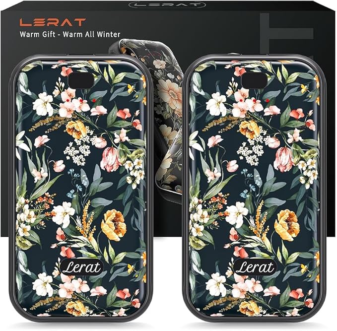 LERAT Hand Warmers Rechargeable,2 Pack Electric Hand Warmers,3-Second Fast Heating,3 Heat Settings,Portable & Lightweight Gifts for Women Men,Outdoor,Camping,Hiking,Skiing,Hunting,Travel