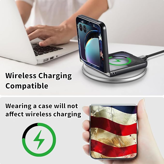 for Motorola Moto Razr Plus 2024 Case,for Moto Razr 50 Ultra Case Cute Slim Hard PC Thin Anti-Scratches Shockproof Protective Phone Cover for Motorola 50 Ultra,Cute Flag