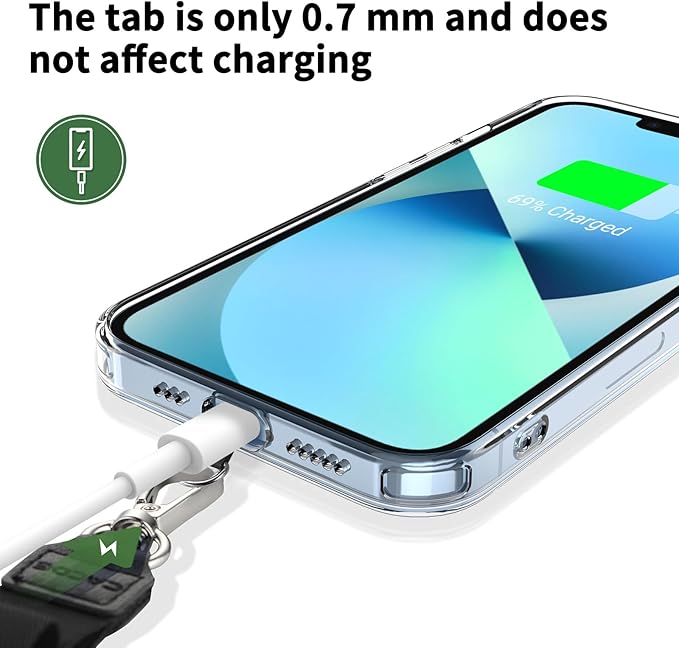 CACOE Phone Lanyard 2 Pcs-Adjustable Neck Strap,Universal Crossbody Lanyards Compatible with Most Smartphones (Black+Dark Green, 21.65")