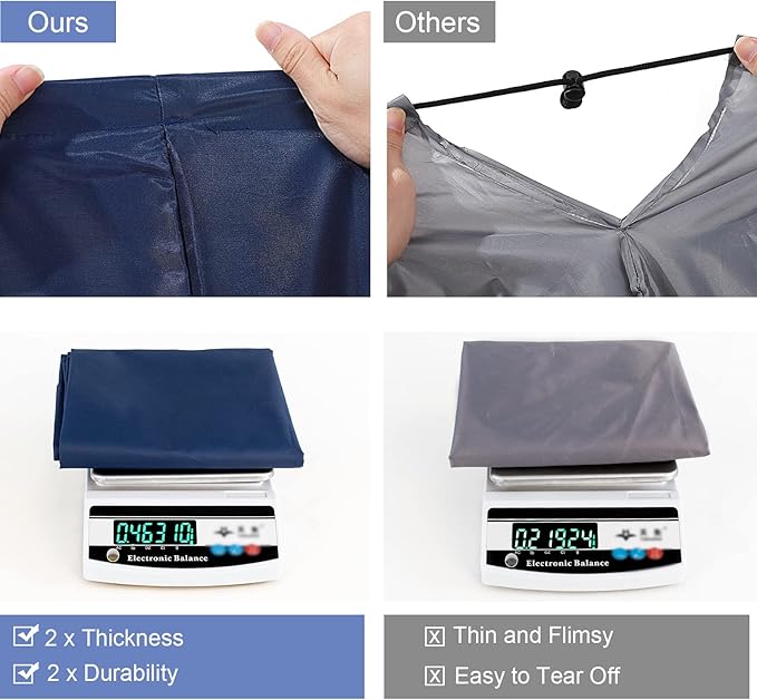 Polecasa Extra Heavy-Duty Laundry Bag 28x36”- Machine Washable Large Storage Bag with Reinforced Handles & Drawstring Closure & ID Tag for College Dorm Travel - Navy