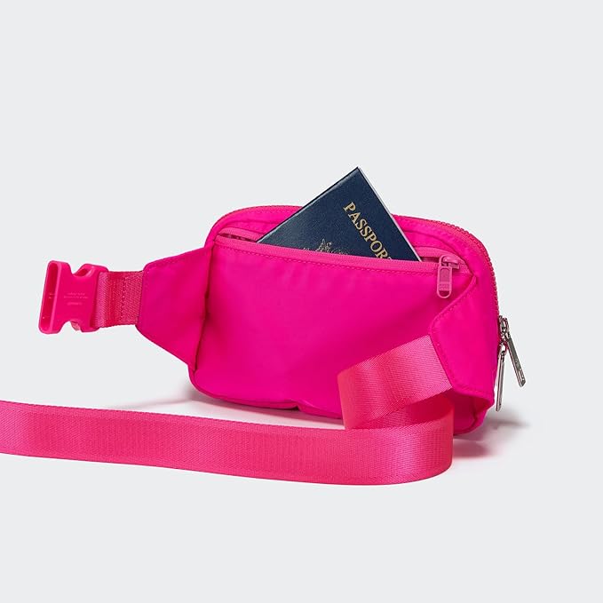 Pander Belt Bag Large 2L, Nylon Fanny Pack Purse for Women and Men with Adjustable Strap
