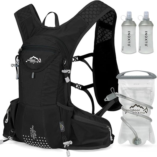 IX INOXTO Hydration Pack Backpack, Lightweight Water Backpack with 2L Hydration Bladder Daypack for Men Women,Running Hydration Vest for Trail Running Hiking Cycling Race Climbing