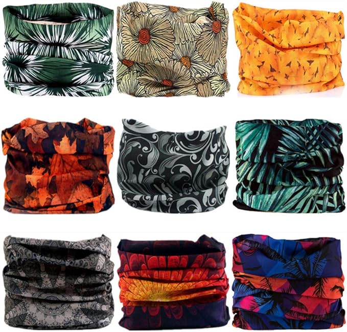VANCROWN Headband Neck Gaiter Head Wrap Headwear Face Mask Magic Scarf Bandana for Men and Women