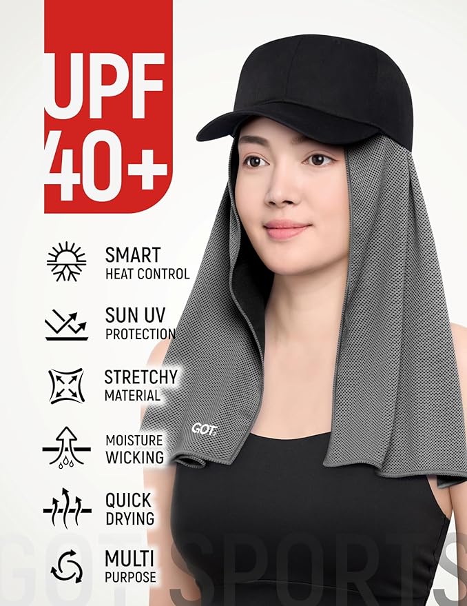 GOT Sports Cooling Towel (40" x 12") – Instant Cooling Neck & Face Wrap, Sweat Towel for Gym, Workout, Running & Extreme Heat
