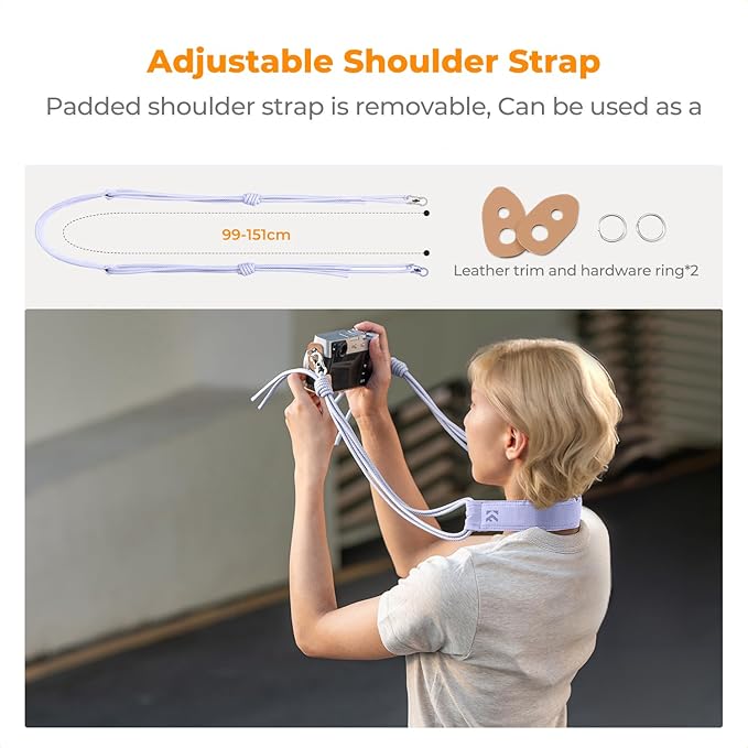 K&F CONCEPT Camera Sling Bag Small Compact Case, Cute Soft Camera Pouch Handbag for Urban Street Photography