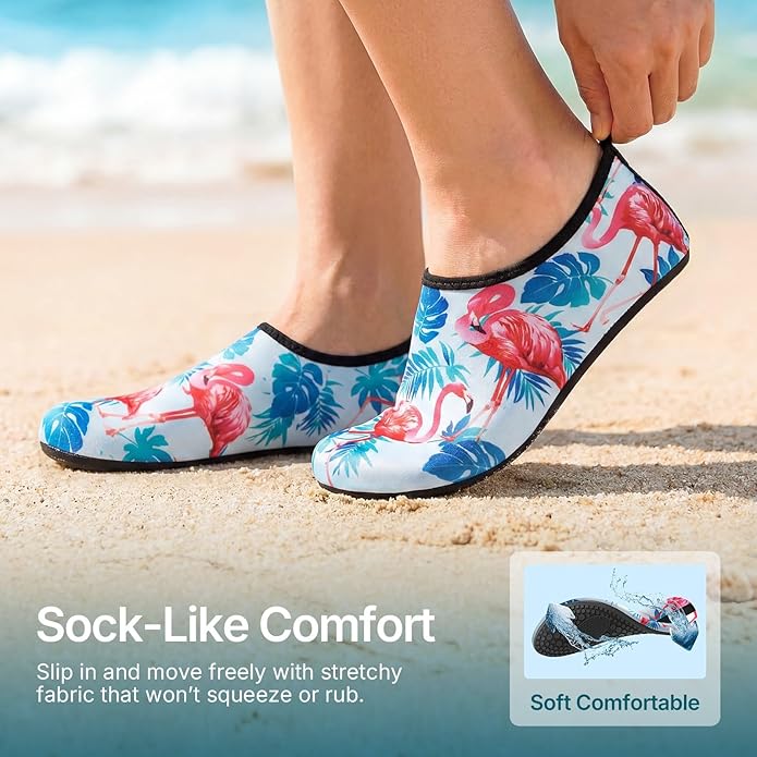 Water Shoes for Women Men Quick-Dry Aqua Socks Swim Beach Outfits Barefoot Yoga Exercise Wear Sport Accessories Pool Camping Must Haves River Hiking Adult Youth Size