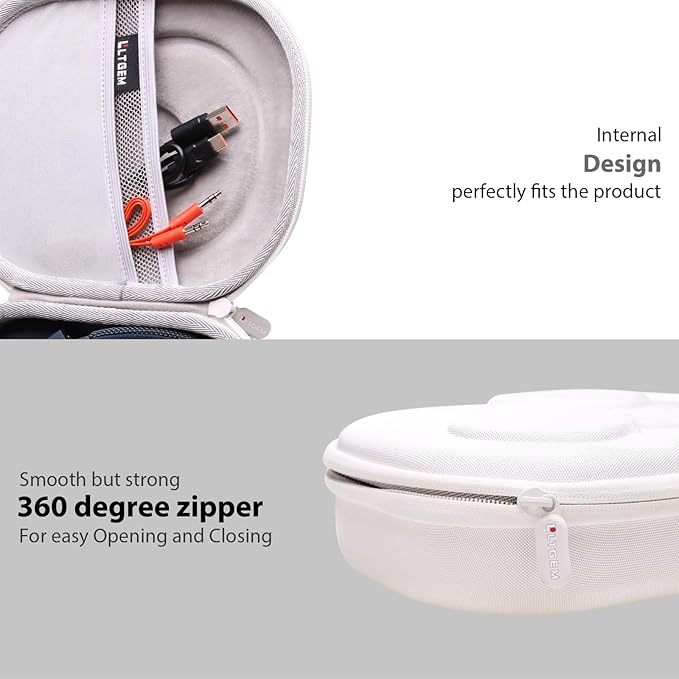 LTGEM Case Compatible with JBL Tune 770NC / 510BT / 720BT / Junior 470NC / JR 460NC / 520BT / 520C / 670NC, for JBL Live 770NC / 670NC / 680NC / 780NC Headphones, White