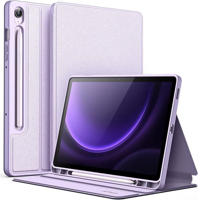 JETech Case for Samsung Galaxy Tab S10 Lite / S10 FE / S9 FE 10.9-Inch with S Pen Holder, Slim Folio Stand Protective Tablet Cover, Multi-Angle Viewing (Lavender)
