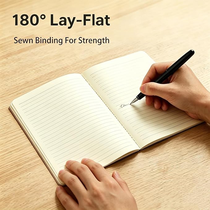 Wotion Lined Notebook 16 Pack, A5 Journals to Write in for Travel, 60 Pages/30 Sheets, 8.3" x 5.5", Thick Paper Notebooks for Students Office Women Men, Travel Journal Diary Planner Set