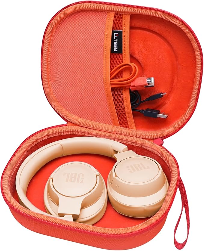 LTGEM Case Compatible with JBL Tune 770NC / 510BT / 720BT / 520BT / 520C / 670NC, for JBL Live 770NC / 670NC / 680NC / 780NC Headphones, Orange