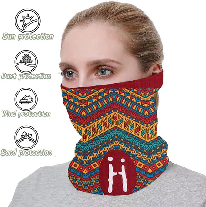 Neck Gaiter Face Cover Bandana Mask Scarf, Breathable Sun& Dust-proof for Cycling Running Fishing Hiking