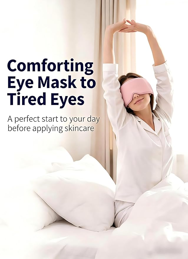 FACEMOON Cooling Eye Masks with Flexible Gel - Cold Compress Ice Pack for Puffy Eyes Migraines Headache Stye Sinus After Surgery Therapy - Reusable 2 pcs for Family Black Pink