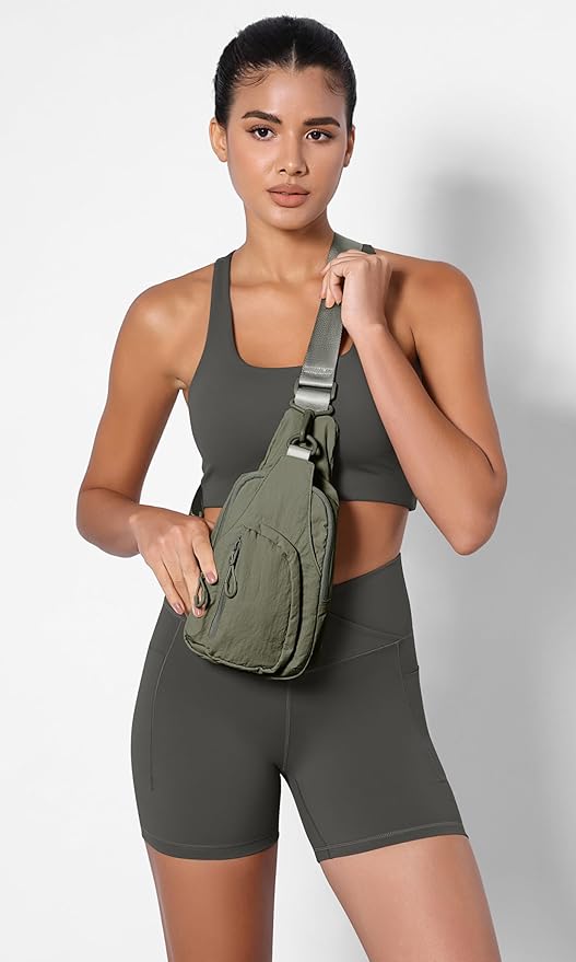 ODODOS Sling Bag with Adjustable Straps Crossbody Chest Bag Lightweight Backpack for Casual Traveling Hiking