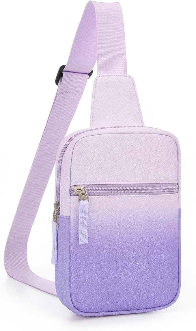 Birthday Gifts for 8 9 10 11 12 Year Old Teens Girls Kids, Fanny Pack Crossbody Bag Sling Belt Bags Purse, Dorm Travel Essentials for Girls Fashion, Preppy Tween Teen Girl Gift Trendy Stuff