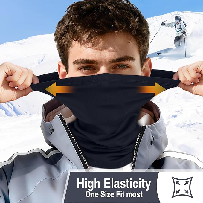 LUOLIIL VOE 2 Pack Winter Neck Gaiter Warmer for Men&Women,Windproof Face Cover Fleece Face Mask Scarf for Cold Weather Sport