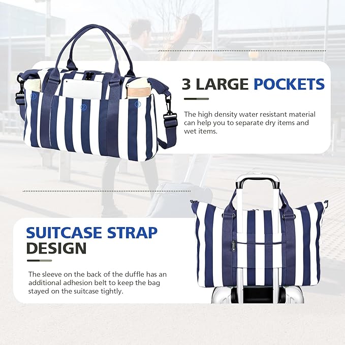 TOPBAG Travel Duffle Bag, Waterproof Weekender Carry On Tote Bags for Women, Sport Gym Bag for Men, Hospital Bag for Labor and Delivery, Overnight Luggage Bag with Trolley Sleeve Coral Pink