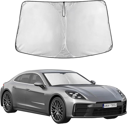 Autovir Windshield Sun Shade Fit for 2017-2022 2023 2024 Porsche Panamera Sunshade, Front Car Window Shades Sun Visor, Blocks UV Rays & Heat, Car Accessories