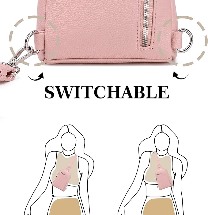 INICAT RFID Blocking Sling Bag, Anti Theft Crossbody Bag for Women Compact Travel Purses Leather