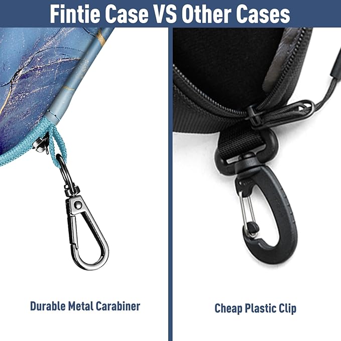 FINTIE Sunglasses Case, Hard EVA Shell Shockproof Sport Glasses Case with Metal Carabiner Travel Zipper Eyeglasses Holder