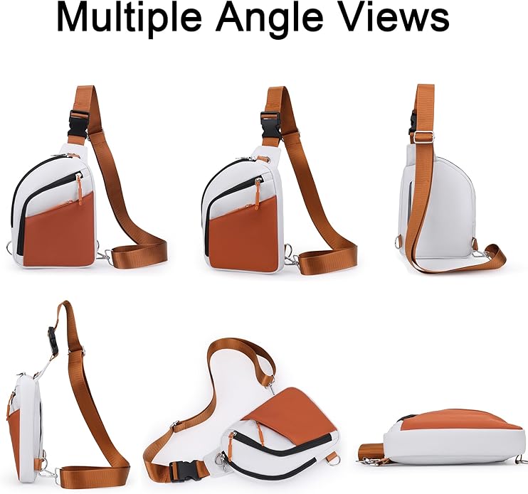 Anti Theft Crossbody Bag for Men Women, RFID Blocking Small Sling Bag Waterproof Shoulder for Hiking Daily Commute