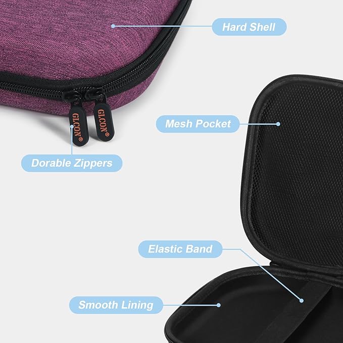 Headphone Case Hard Shell - Durable Zipper Headphones Carrying Pouch Bag - Portable Headphone Travel Case Compatible with JBL 770NC/720BT/520BT/510BT, Sony WH-CH520/WH-CH720N, Jlab Headphones