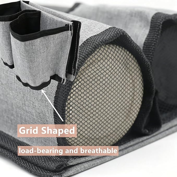 Luggage Travel Cup Holder - Hands-Free Double Coffee Carrier for Suitcases, Ideal for Flight Attendants, Business Trips, Airport Transfers & Train Journeys (Grey)