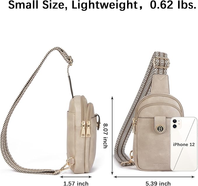 BOSTANTEN Sling Bag Crossbody Bags for Women Trendy Crossbody Purse Leather Chest Bag