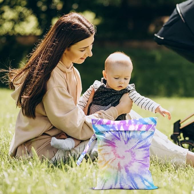 Cloth Diaper Wet Dry Bags Waterproof Reusable Travel Beach Pool Daycare Soiled Baby Items Yoga Gym Bag for Swimsuits or Wet Clothes