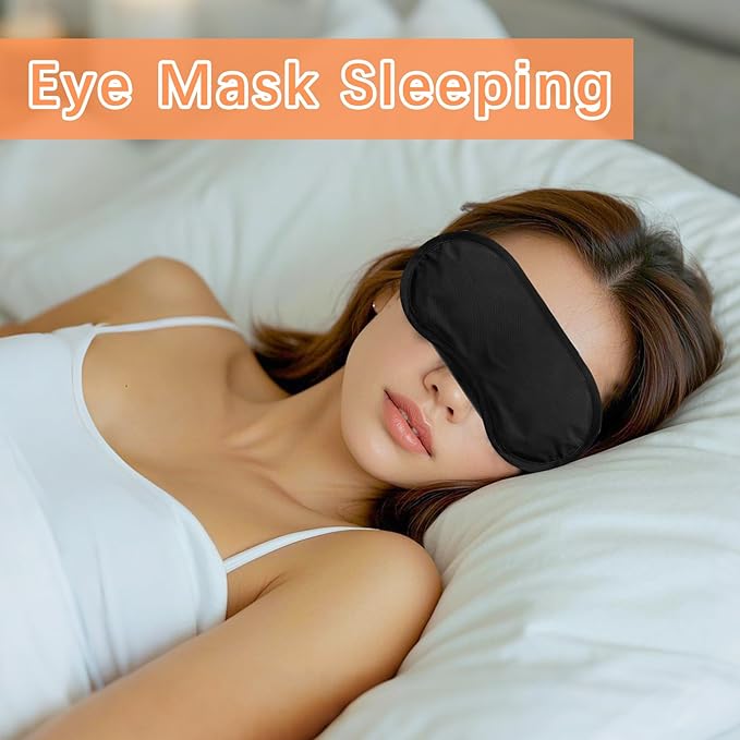 20 Pcs Eye Mask Sleep Masks Bulk Blindfolds for Party Games with Nose Pad and Adjustable Strap for Women Men 4 Layers Black Blind fold Sleeping Mask for Team Building Game