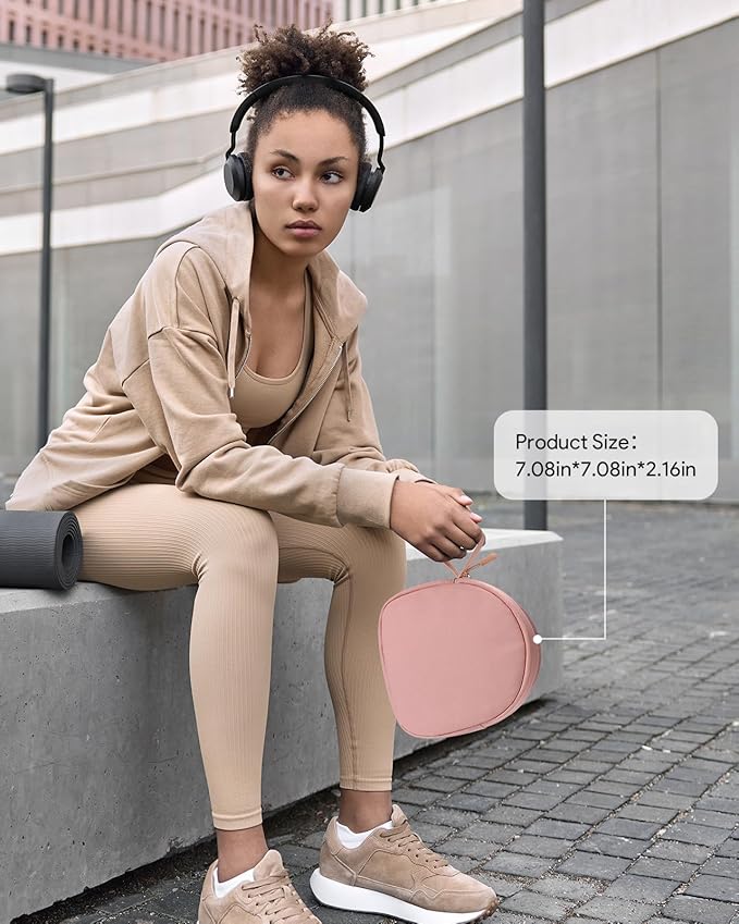 Headphone Case Soft for JBL Tune 510BT/520BT/500BT/720BT/Sony WH-CH520/510/720/710/BERIBES/TOZO/JLab, Ultra-Thin Headphones Case Bag Travel Carrying Universal (Pink)