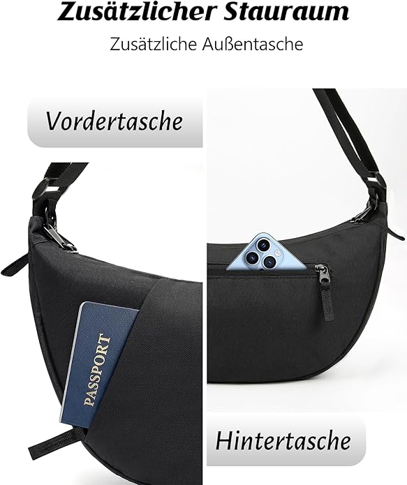 Crossbody Bag Lightweight Water Resistant Shoulder Bag Anti-Theft Handbag for Travel Daily Work Shopping