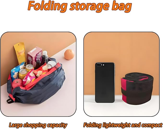 Compact Reusable Grocery Tote Bag – Lightweight, Foldable & Packable Shopping Bag for Travel