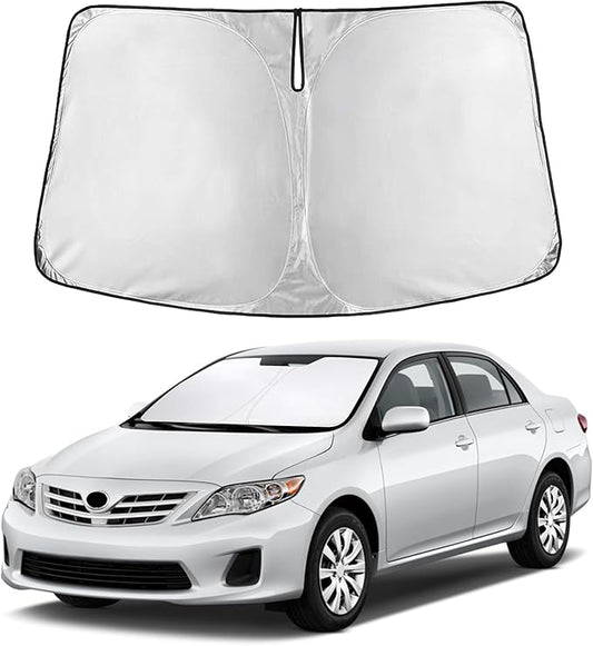 Autovir Windshield Sun Shade Fit for 2009-2011 2012 2013 Toyota Corolla Sunshade, Front Car Window Shades Sun Visor, Blocks UV Rays & Heat, Car Accessories