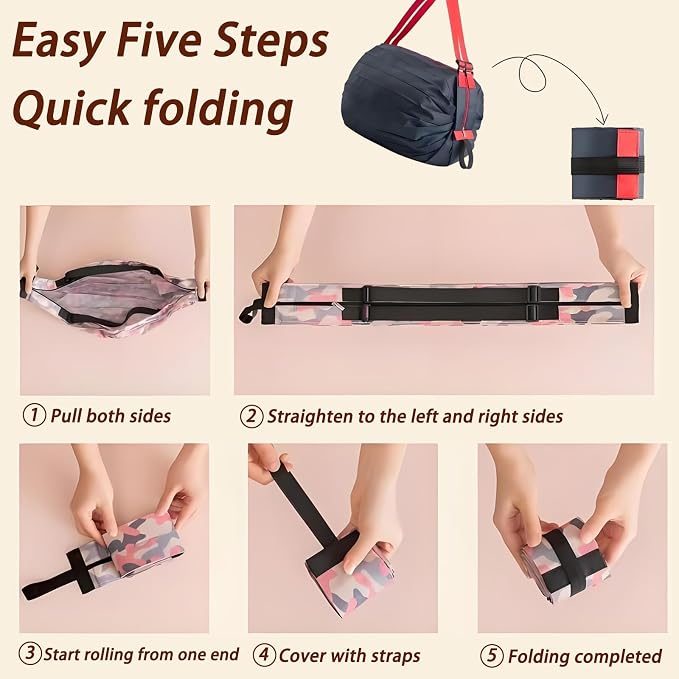 Compact Reusable Grocery Tote Bag – Lightweight, Foldable & Packable Shopping Bag for Travel