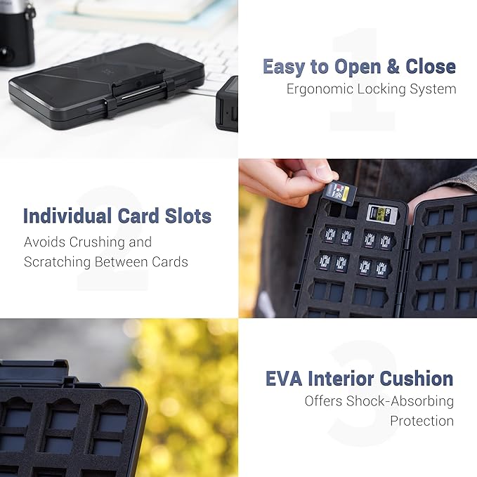 [Large Capacity] CFexpress Type A Card Case Storage (Not Fit Type B), 60 Slots Memory Card Organizer Holder Box for 40 TF Micro SD & 20 CFexpress Type-A Cards, for Sony A7RV A7SIII A7IV A7R5 A1 A9M3