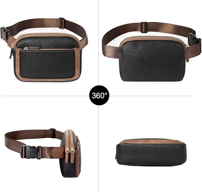 CLUCI Fanny Packs for Women Cross body, Belt Bag for Women, Mini Everywhere Crossbody Waist Bag Adjustable Strap, Vegan Leather Women's Fanny Pack