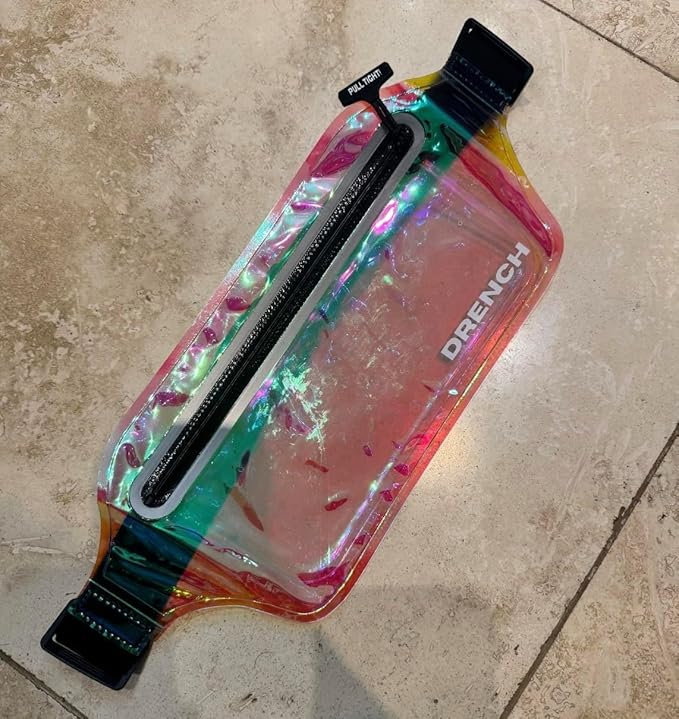 DRENCH Iridescent Waterproof Fanny Pack | Submersible Dry Bag Waist Pouch for Swimming, Snorkeling & Kayaking | Waterproof Phone Case & Underwater Phone Holder for Beach, Pool Parties & Travel