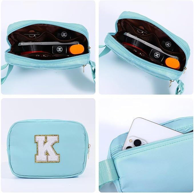 YOOLIFE Fanny Packs - Crossbody Bags for Women, Blue Small Sling Bag Travel Gifts