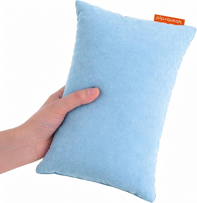 Microfiber Pipsqueak Pillow - Small, Mini - 11 x 7 in - Tiny Pillow for Travel, Cars, Airplanes, Camping, Dogs, Toddlers, Kids, Lumbar, Knees and Neck - Ages 2 Yrs and Up