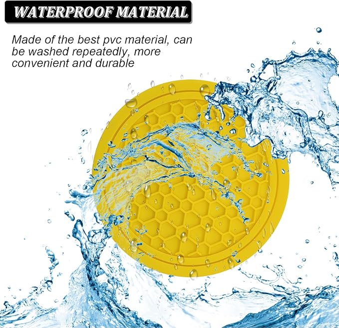 Mandark 4PCS Car Cup Holder Coasters, 2.75 Inch Non-Slip Insert Water Bottle Holder Pads, Dustproof Automotive Interior Accessories Mat, Universal for Vehicles, Trucks, RVs and More (Yellow)