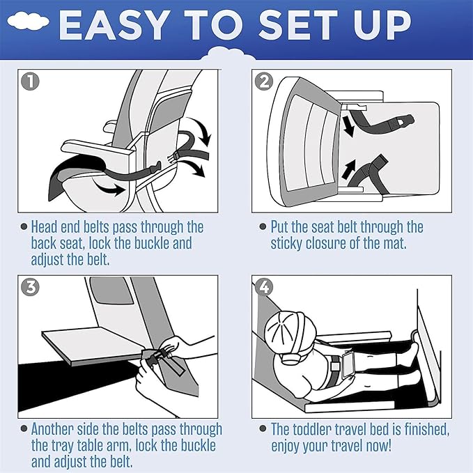 Airplanes Footrest for Kids Portable Travel Footrest Hammock Airplanes Seat Extender Leg Rest for Children