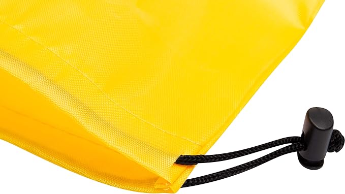 PALTERWEAR Drawstring Pouch (7 x 9 Inch, 12 Pack, Yellow) Nylon Cinch Bag with Toggle for Travel, Gym and Storage